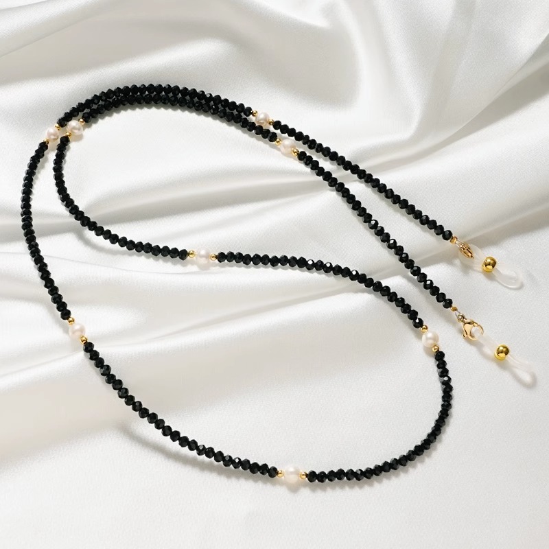 眼镜链百搭挂脖绳黑色墨镜链女款老花镜防丢绳耳机口罩挂链时尚女