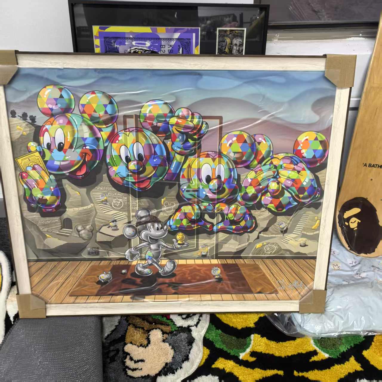 【山】泰浓太 五路财神 版画 潮流玩具