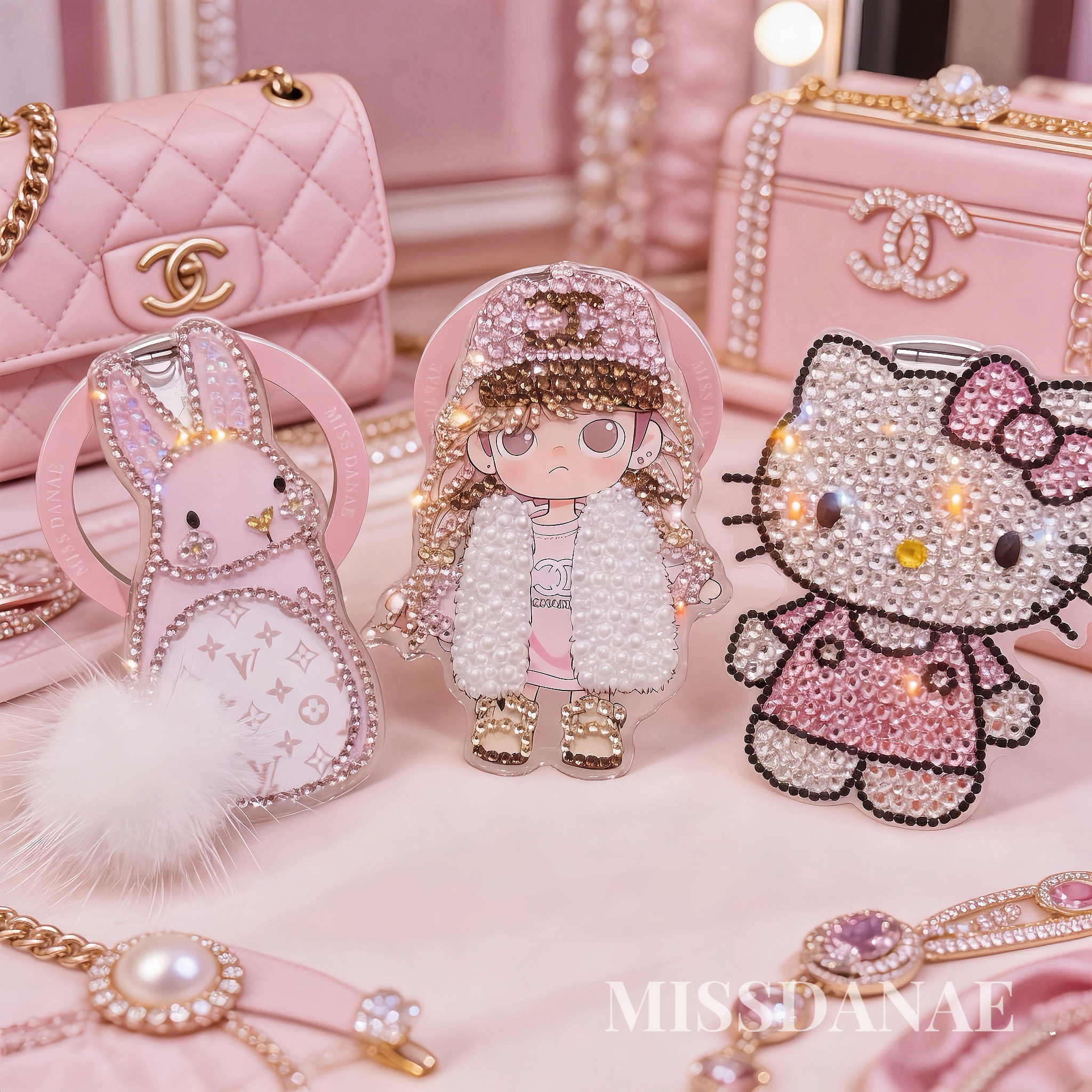 【粉色系-磁吸支架】支架适用于安卓 苹果 磁吸款