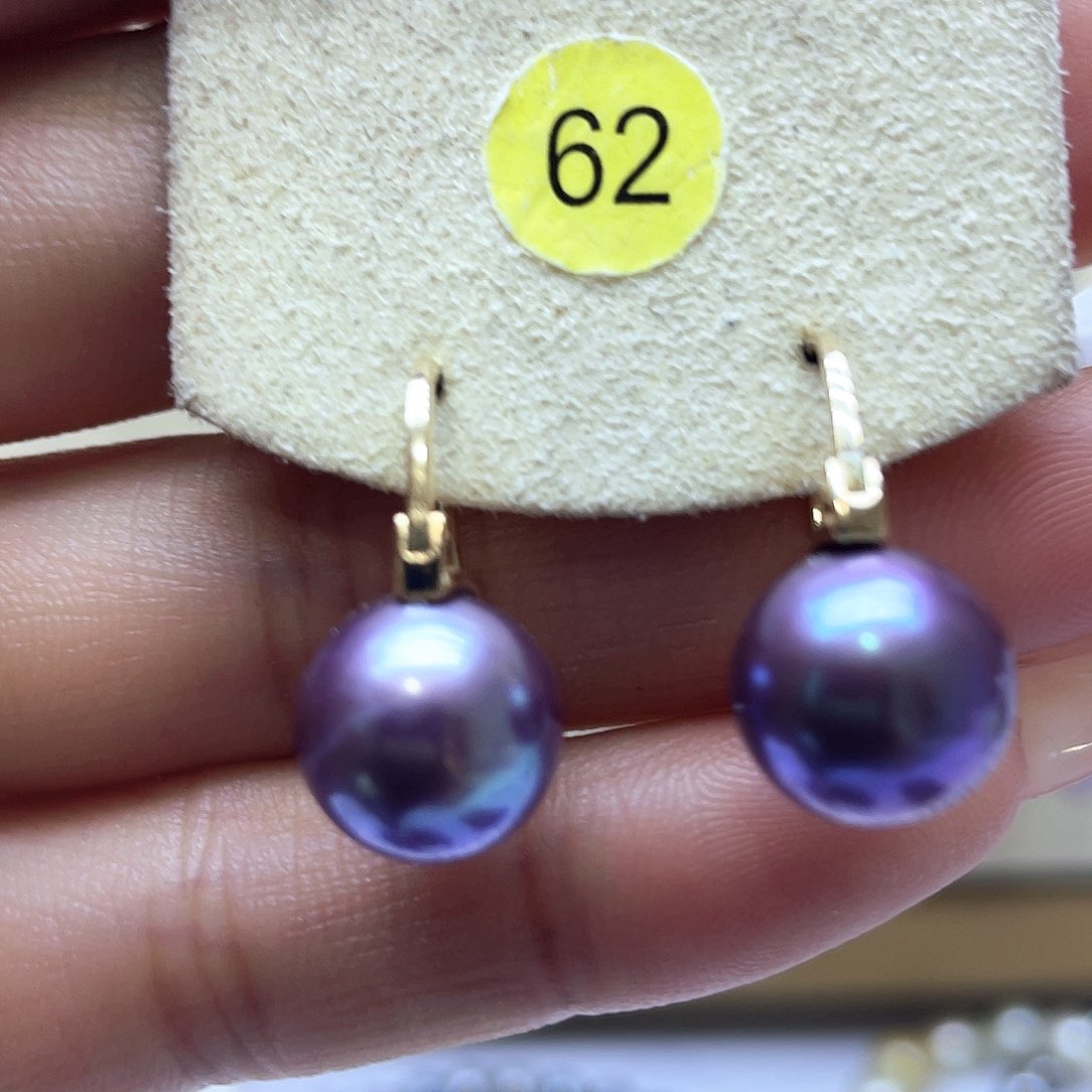 淡水珍珠耳饰银S925镶嵌