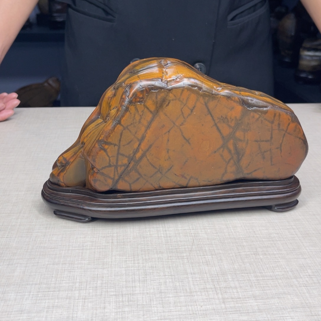 石材广西大化彩玉石配底座