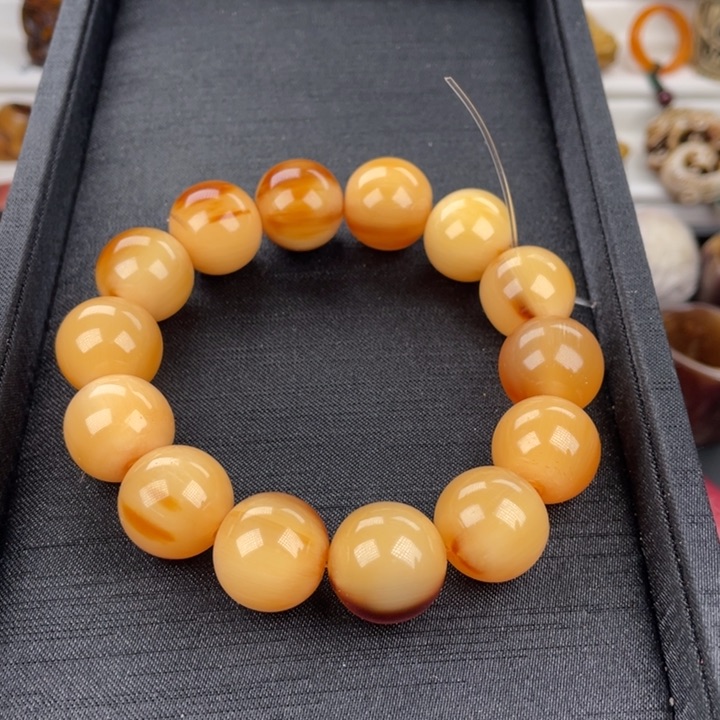 驼骨其他牦牛角玉华圆珠16