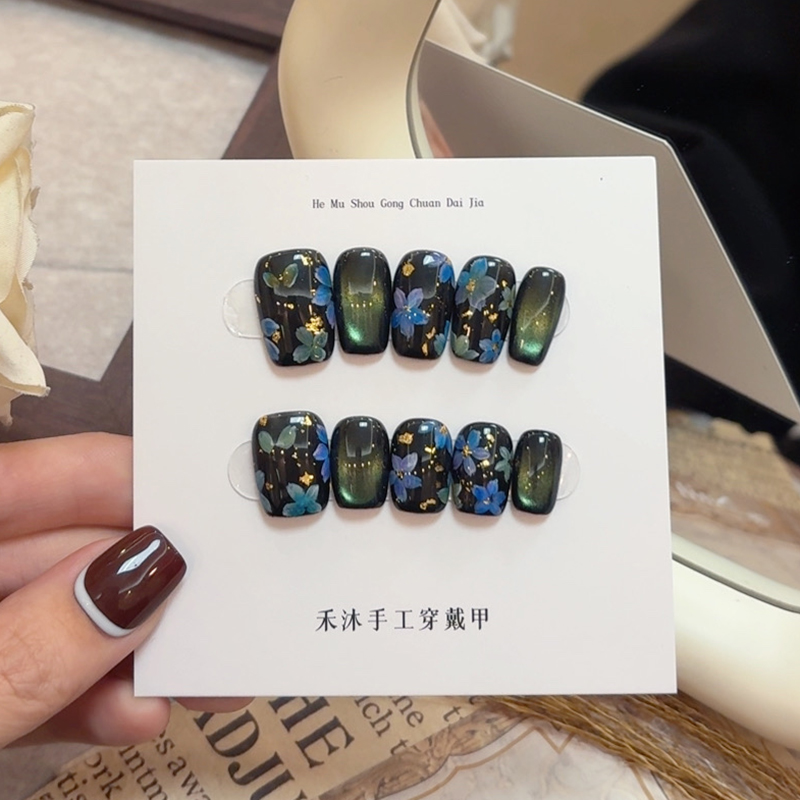 【墨花影】——禾沐手工穿戴甲