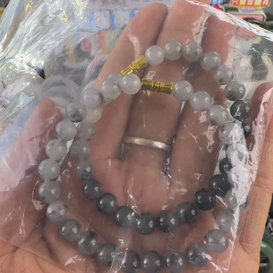 未镶嵌手串翡翠C***头老坑