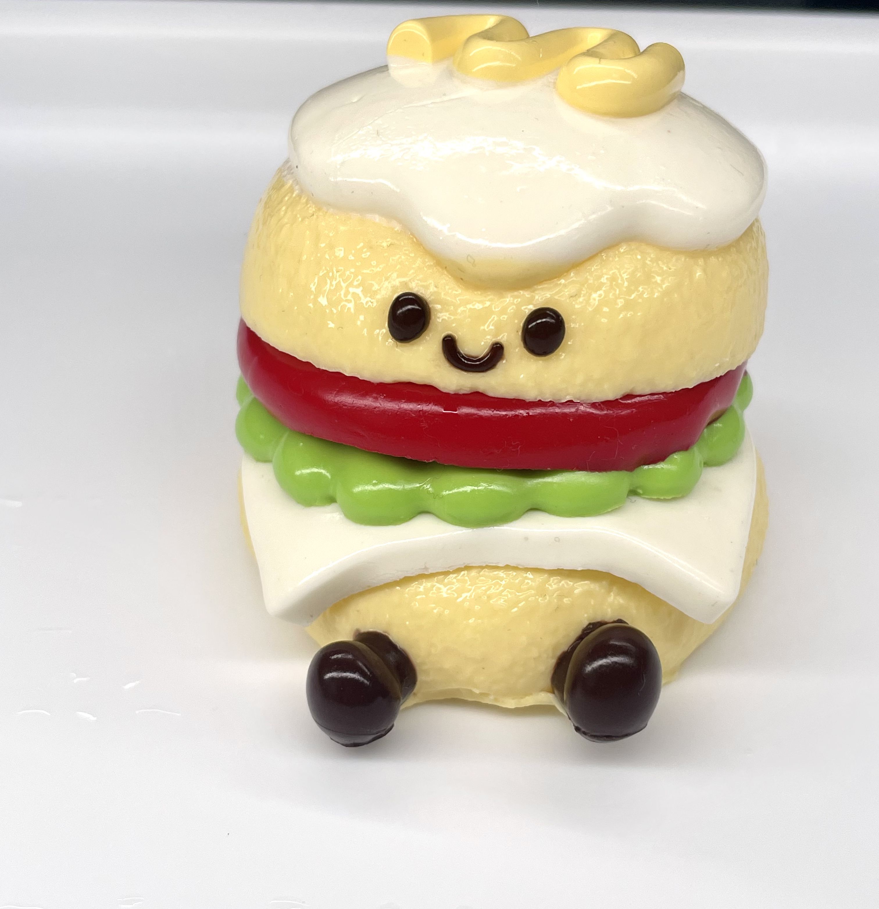 食品级硅胶纯手工制作捏捏-捏捏JC汉堡（大瑕重瑕）