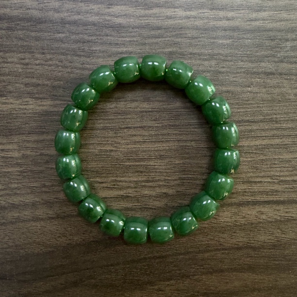 SC067和田玉碧玉直切手串珠径9×10mm