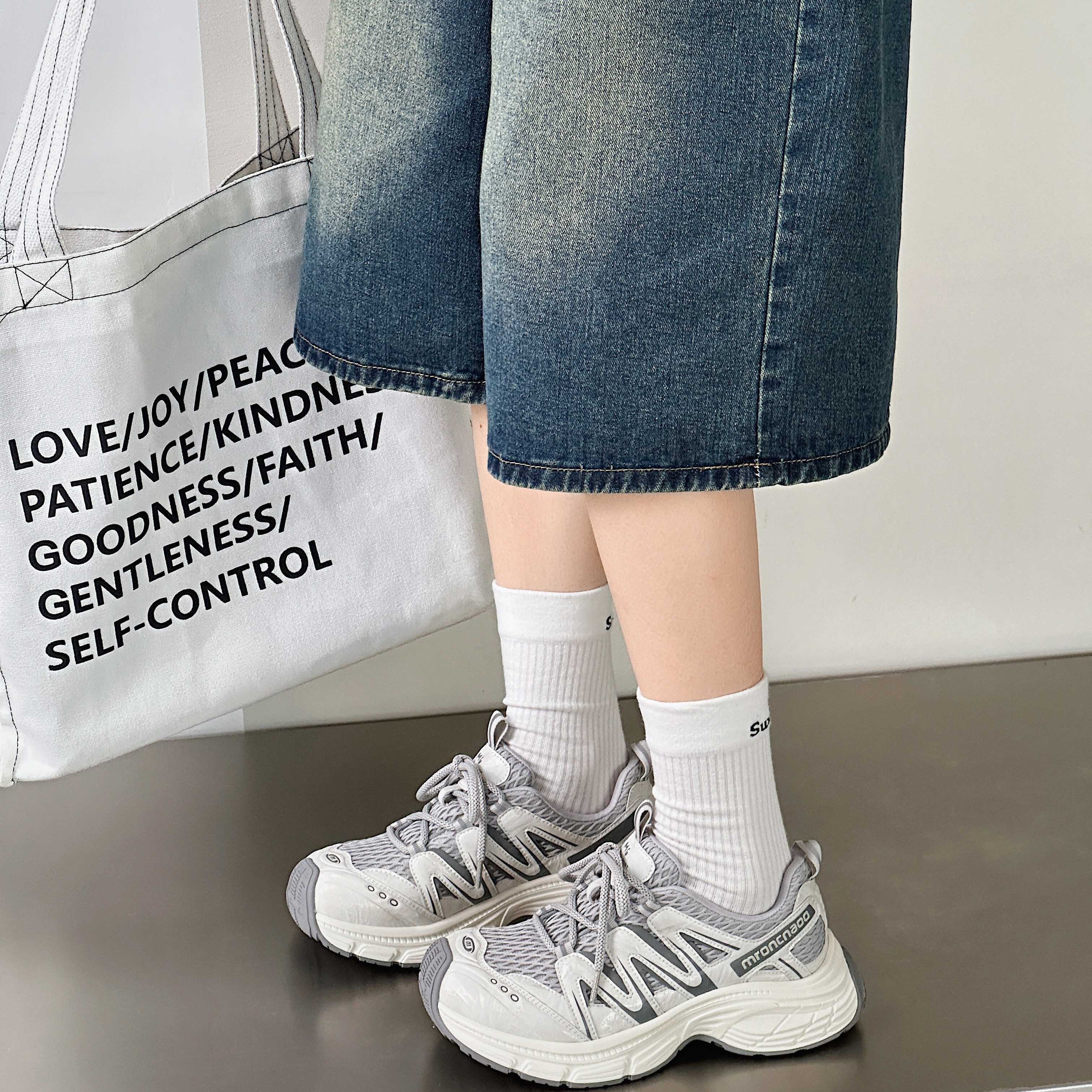 欧货厚底老爹鞋女2025秋季新款真皮网面透气休闲运动鞋百搭跑步鞋