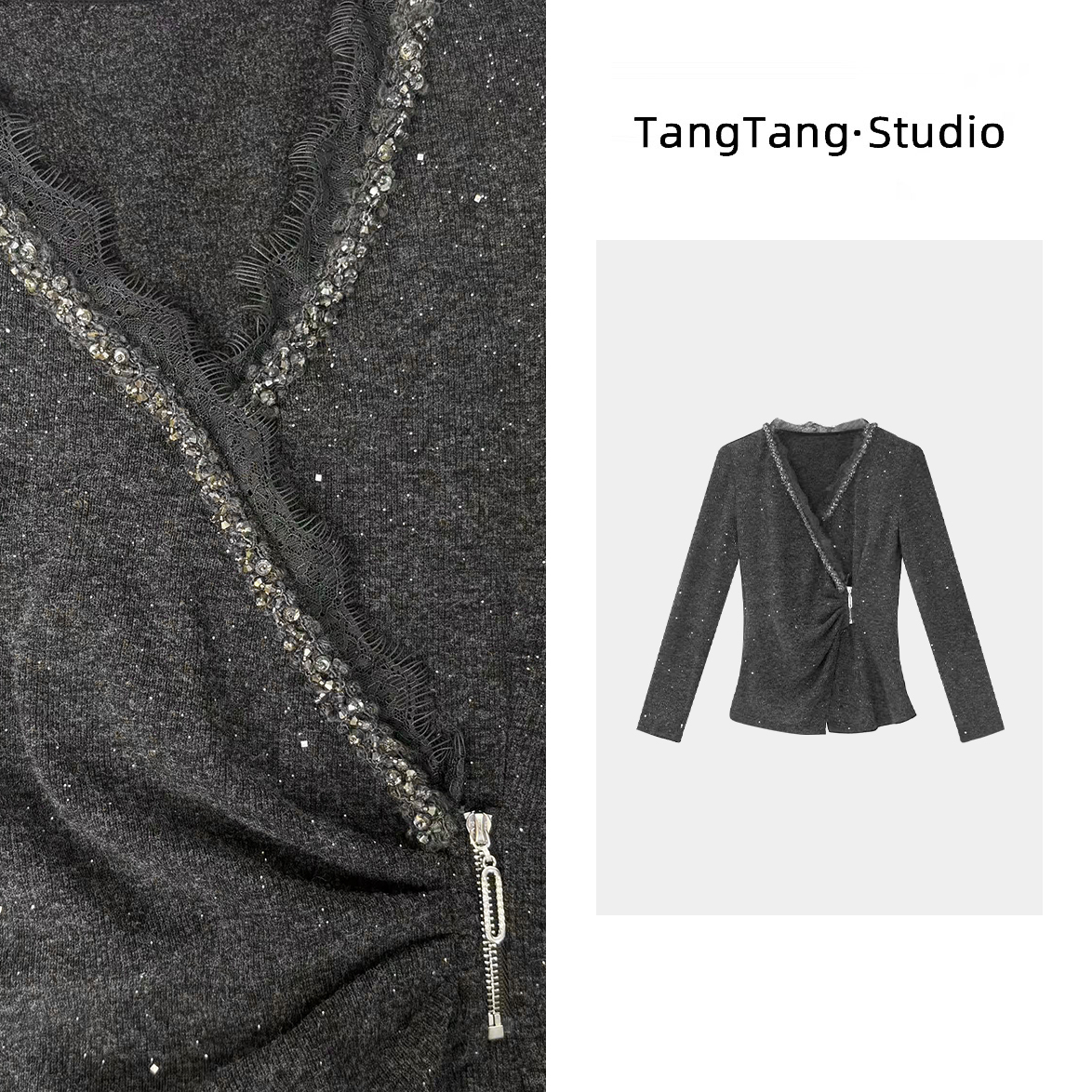 【TangTang·Studio】莱茵河畔百搭显瘦女装上衣-2511112