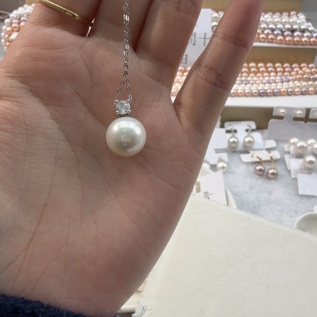 吊坠(赠链)淡水珍珠银S925镶嵌