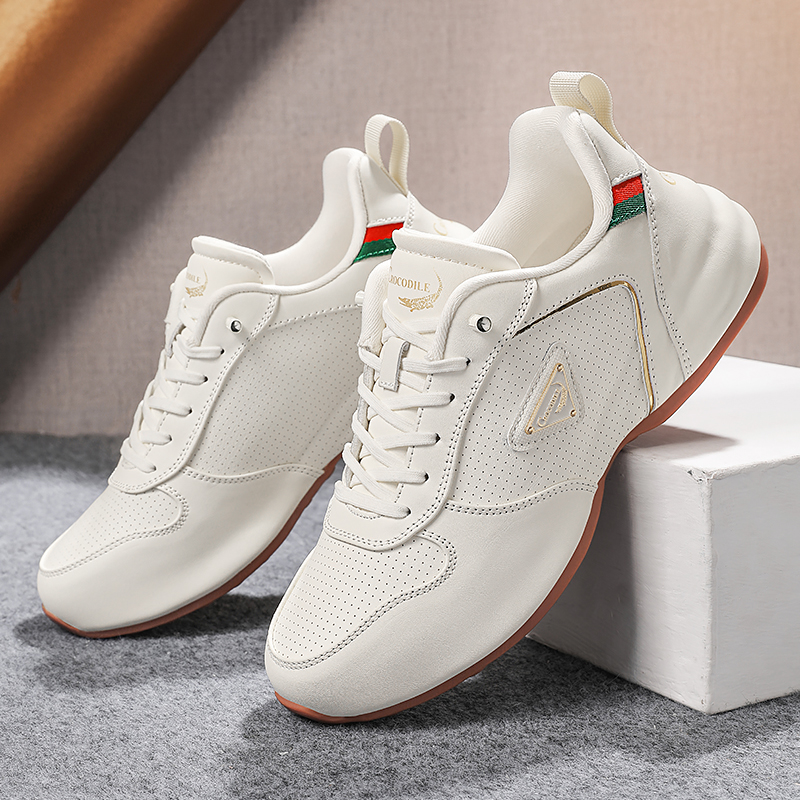  CROCODILE鳄鱼恤 秋冬新款皮面防滑耐磨百搭时尚潮流运动休闲鞋