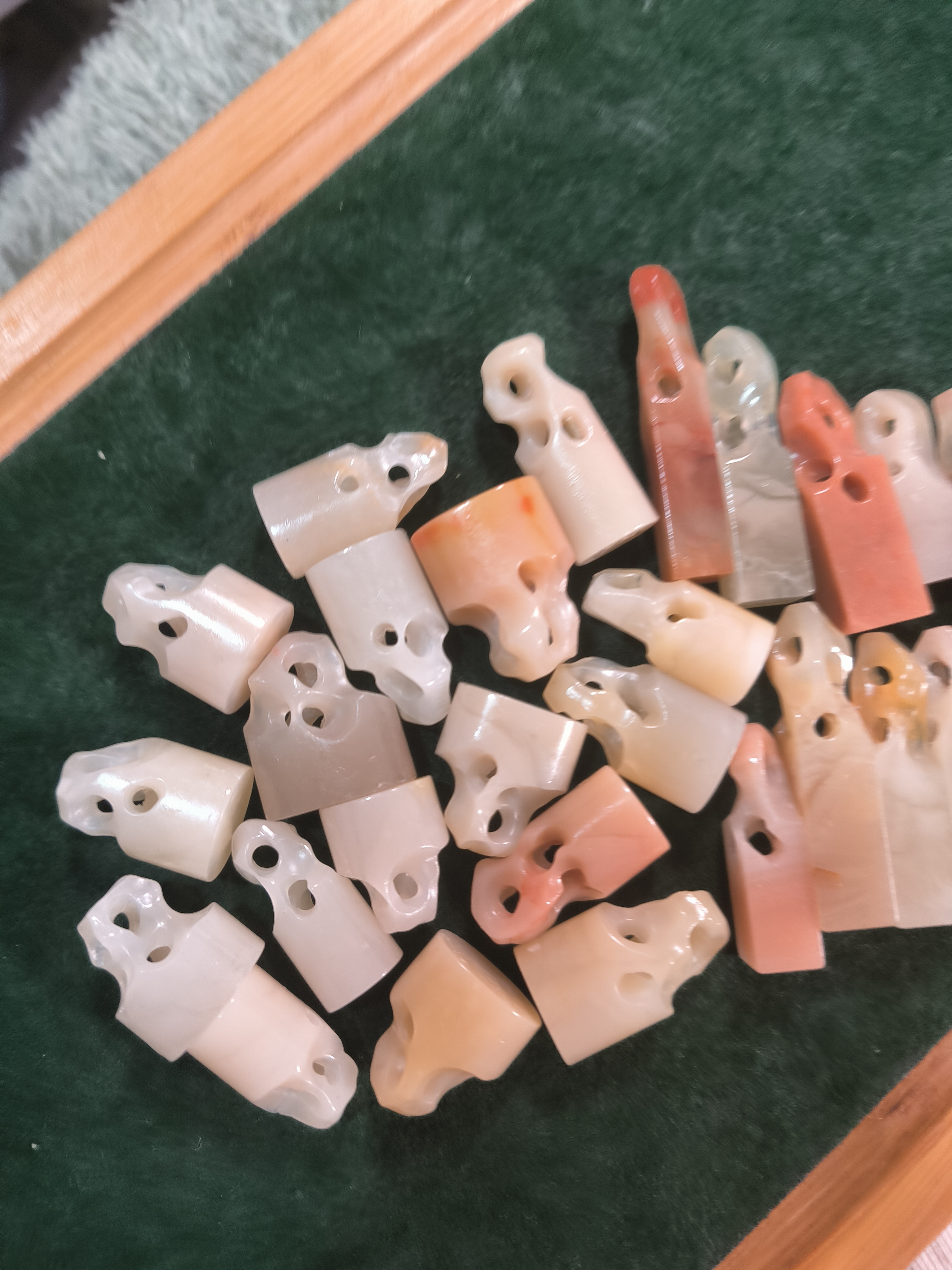 老挝石牌子仿太湖挂坠印章10只随机