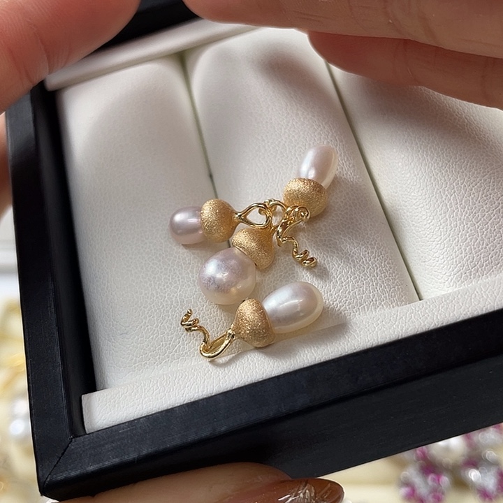 淡水珍珠项链银S925镶嵌随机发