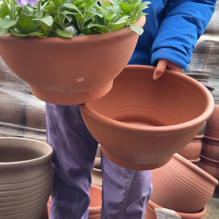 紫砂花盆口30高16宜兴紫砂 