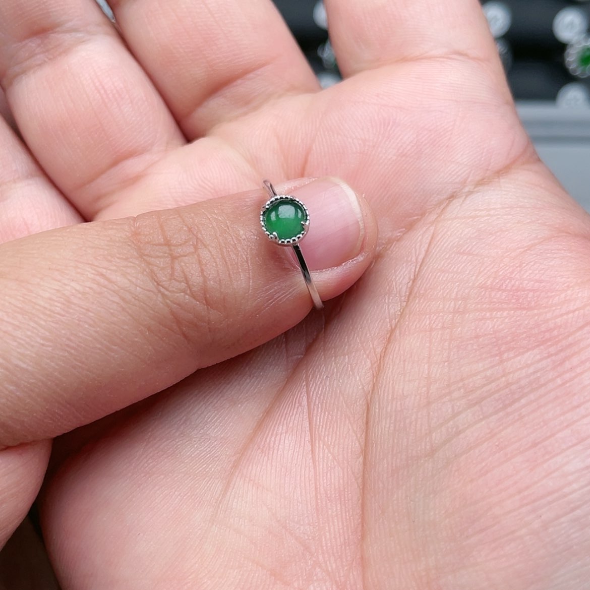 【闪购商品】翡翠银S925镶嵌耳饰杨*瑞Ooooooo