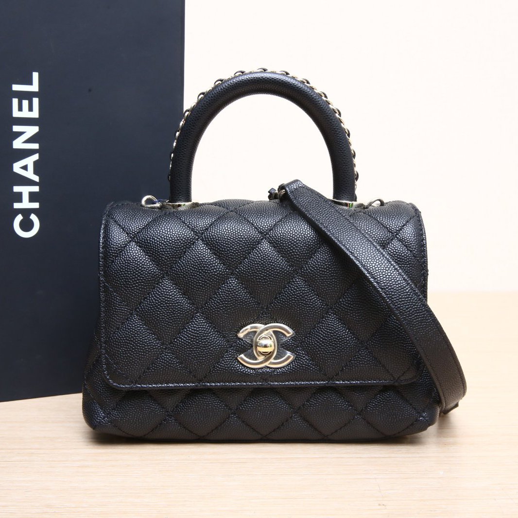 99新 Chanel/香奈儿 小花Jerry P205335843 handle mini 芯片开