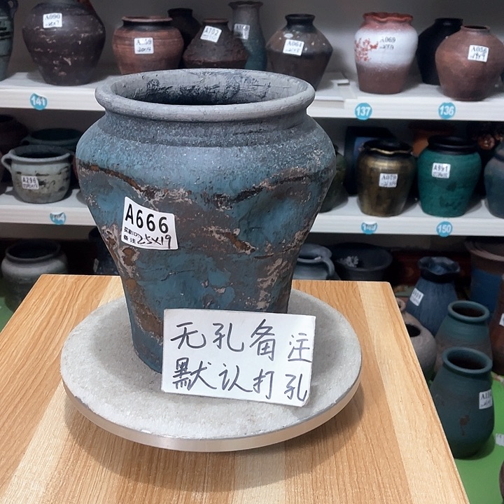 红陶手工制作工艺花盆