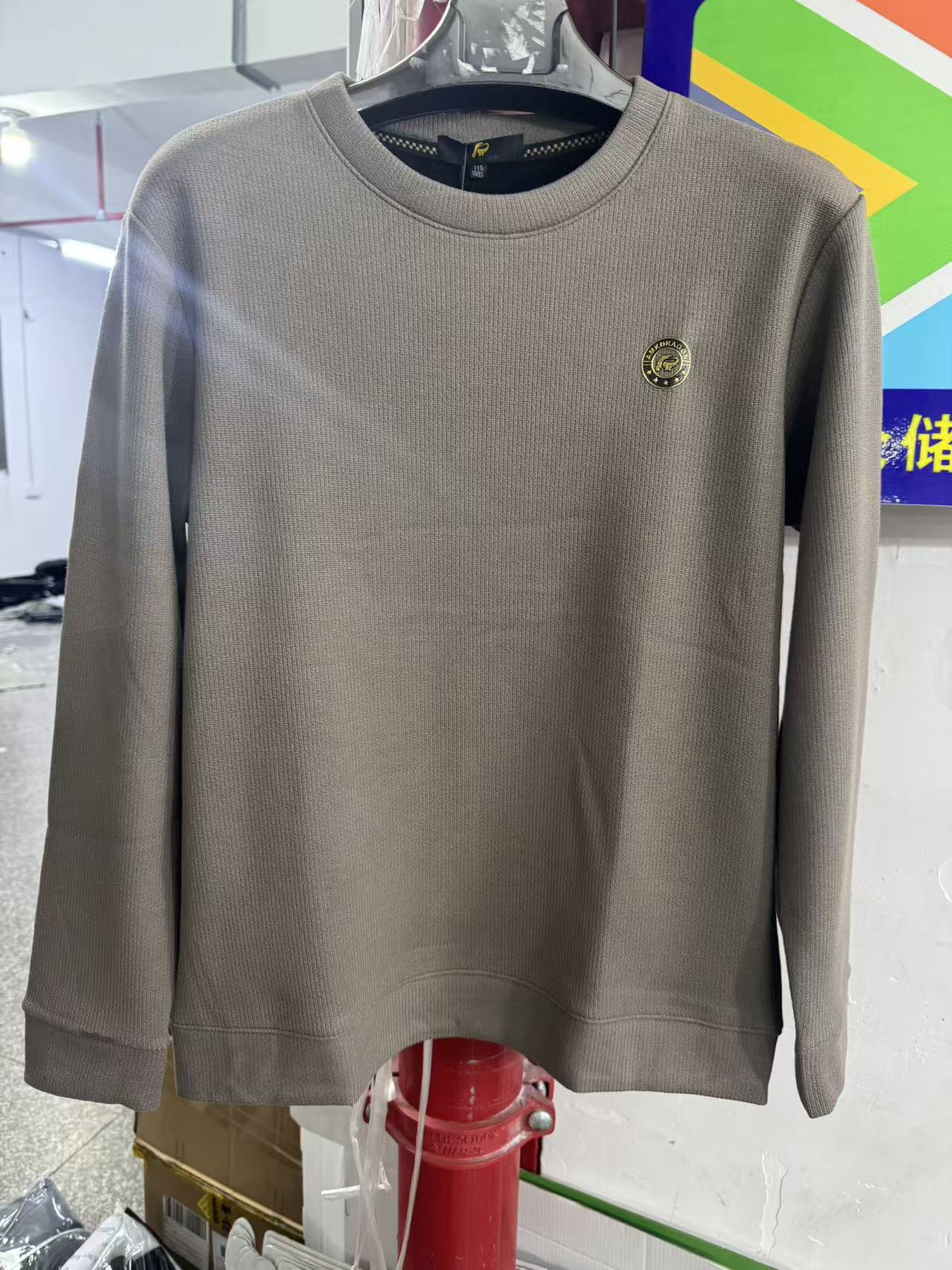 2501-男士秋冬加绒加厚圆领卫衣