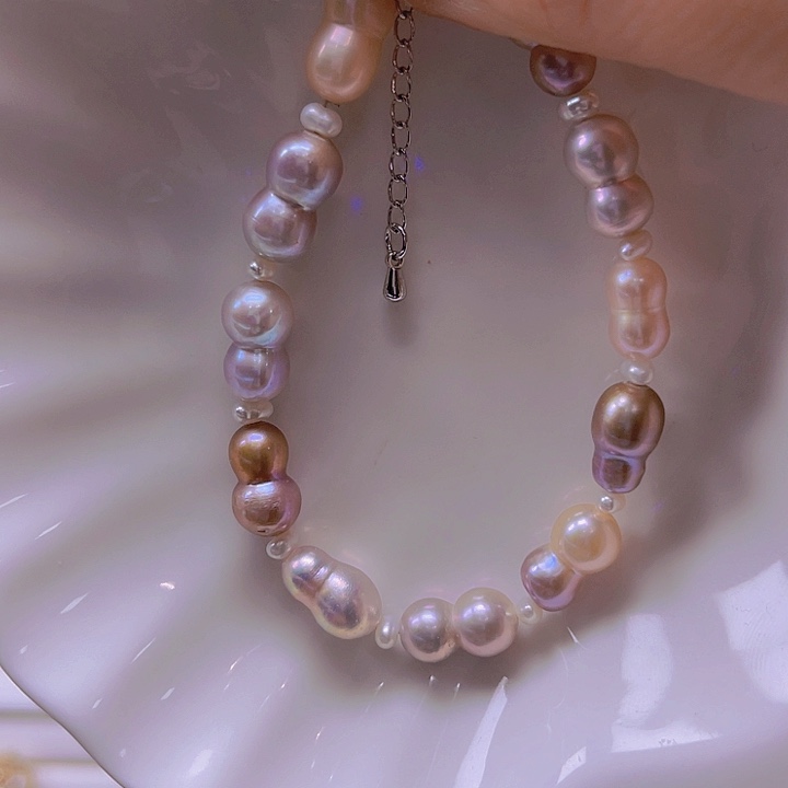 淡水珍珠手绳合金