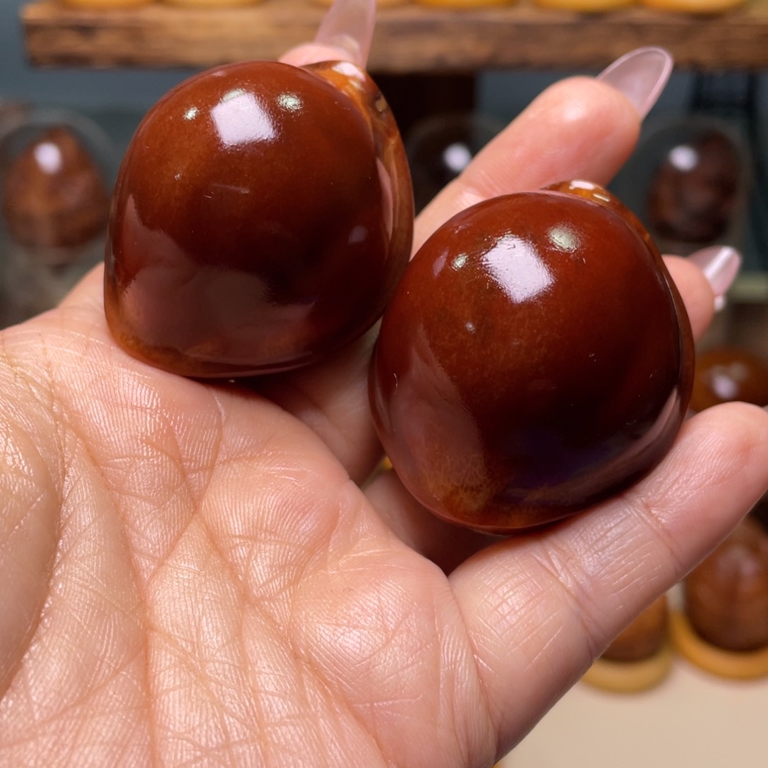 佛螺菩提吊坠王*甲玉华元宝富甲一对