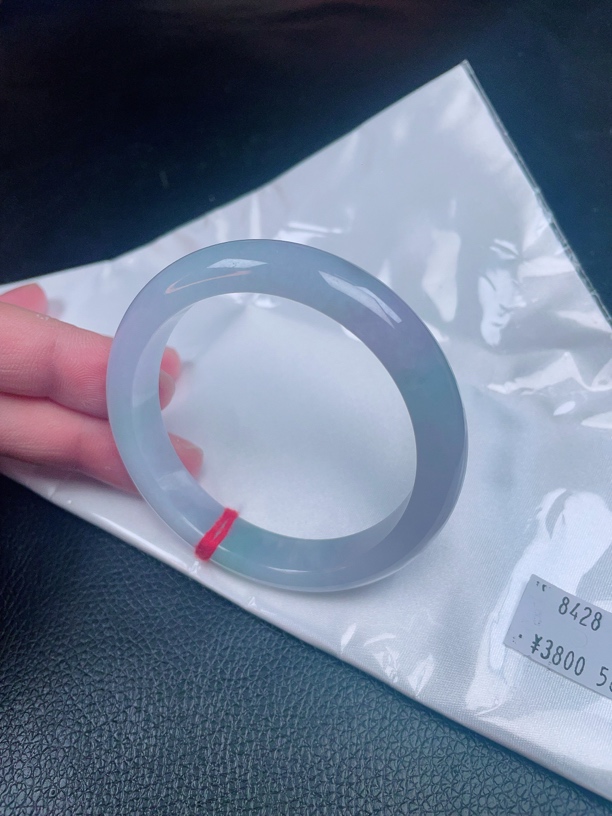 58圈口缅甸天然翡翠手镯8428