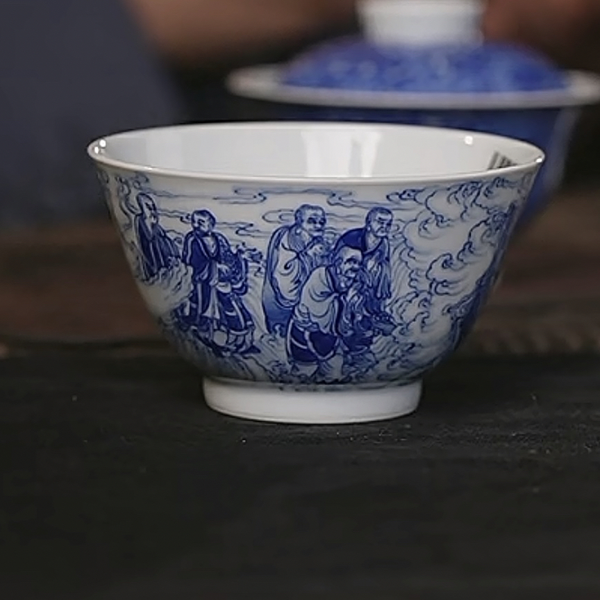 【瓷圈黄老邪宝弟真选】觉山隐窑｜五百罗汉现身大主人杯茶杯