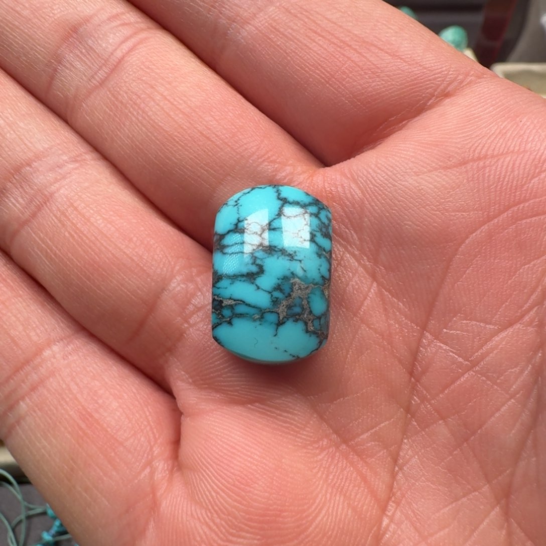 绿松石珠宝奇石未镶嵌老*李