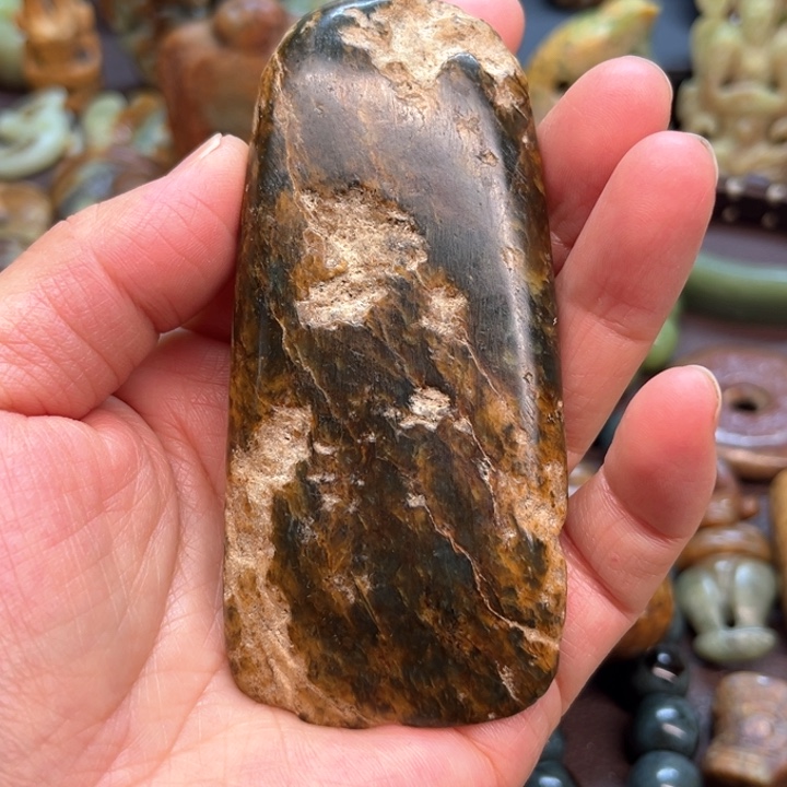 岫岩河磨玉（透闪石质玉）把件未镶嵌吉**柳