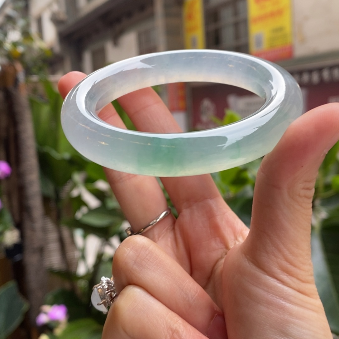 未镶嵌手镯翡翠54圆条