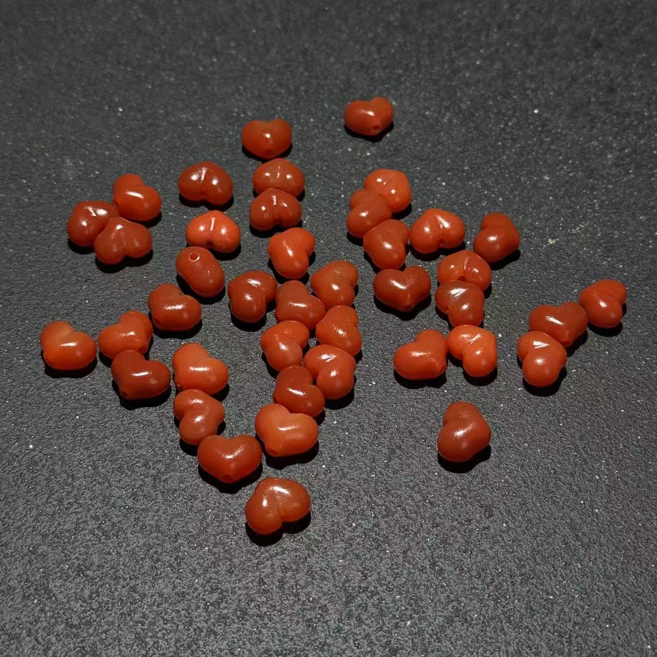 红玛瑙爱心单珠D062203--多样性发其一