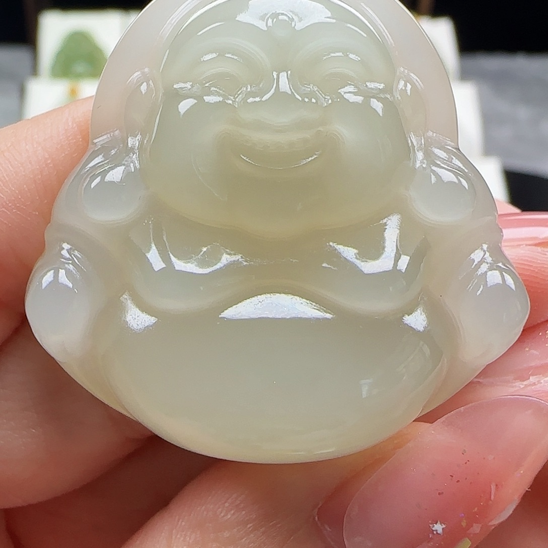 吊坠(赠链)足金镶嵌和田玉