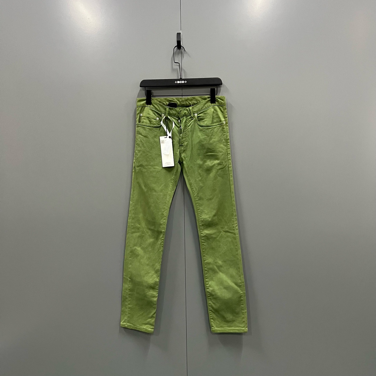 95新 DIOR/迪奥 (ll) 绿色修身牛仔裤 28码/bc008175