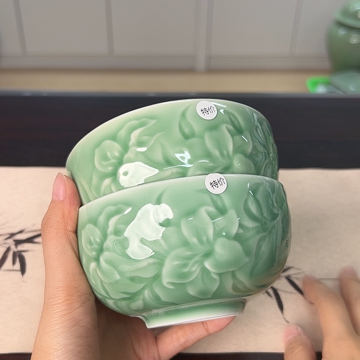 龙泉云间青瓷小米茶器