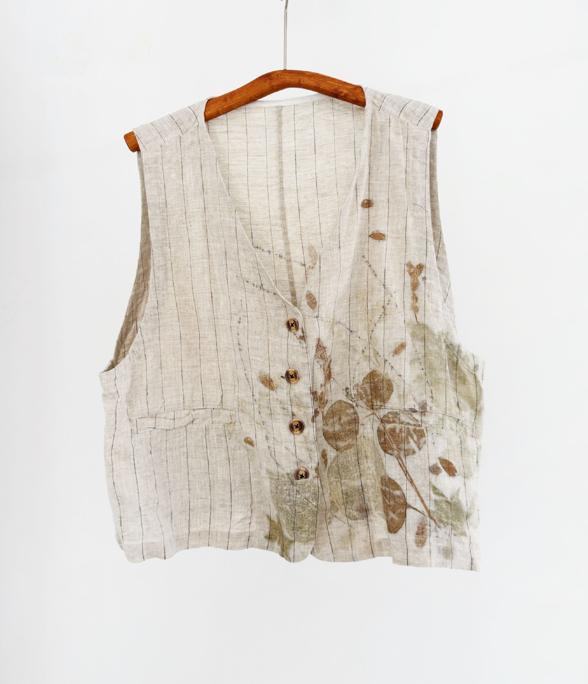 【条纹马甲】植物染色，文创产品，手工非遗