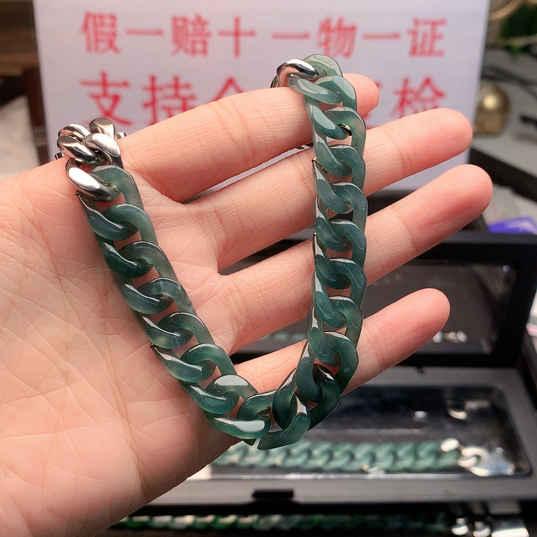 未镶嵌手链翡翠冬***秋翡翠手链