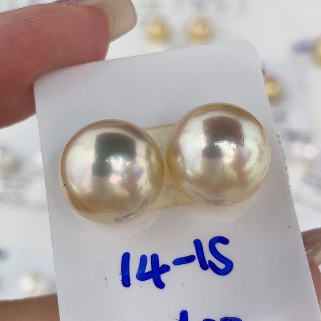 定制海水珍珠未镶嵌裸珠14mm干枯玫瑰