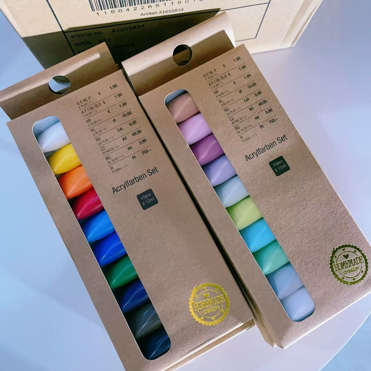 外贸款丙烯颜料3盒