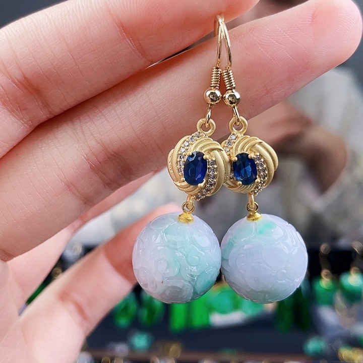 翡翠耳饰未镶嵌饰品