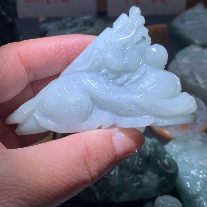 翡翠未镶嵌颈饰保真天然A货翡翠