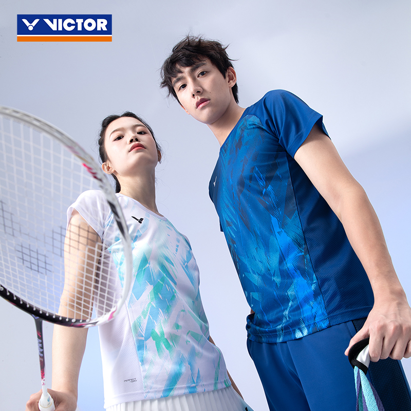 VICTOR胜利羽毛球服威克多签约球员大赛服推广版T恤短袖T-55000TD