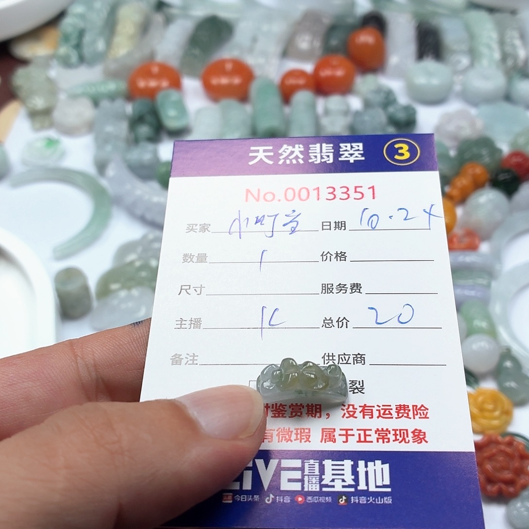 小***当翡翠未镶嵌颈饰456