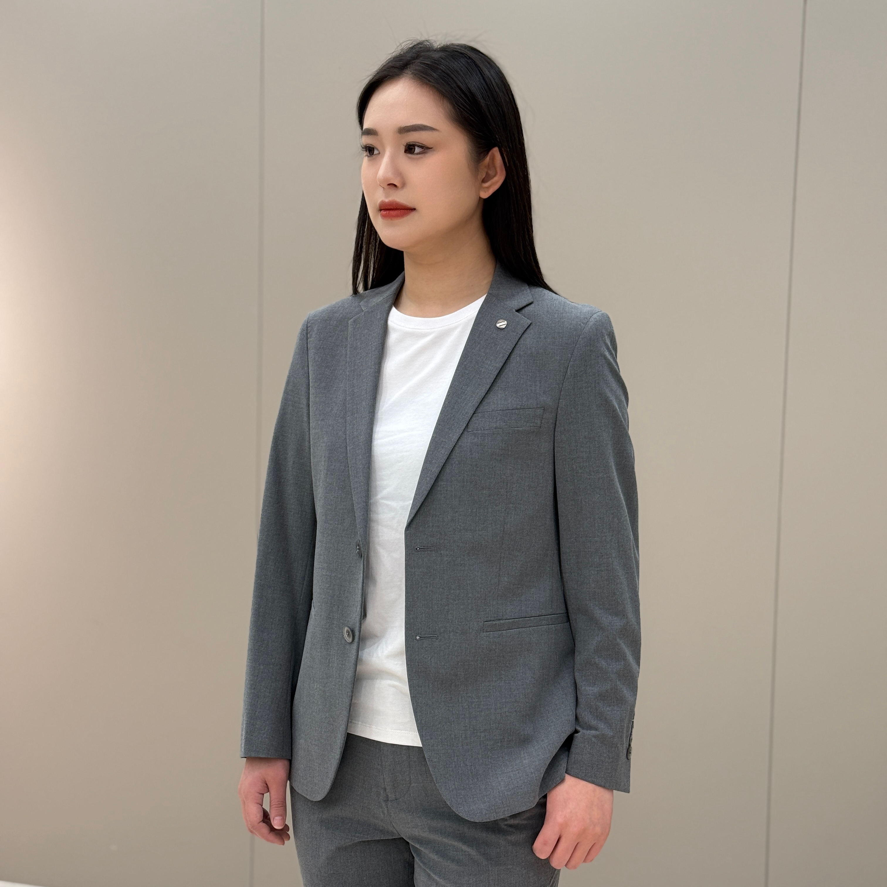 T&X/梯形2025男士春秋新款免熨烫简约商务休闲纯色西装外套（0005）