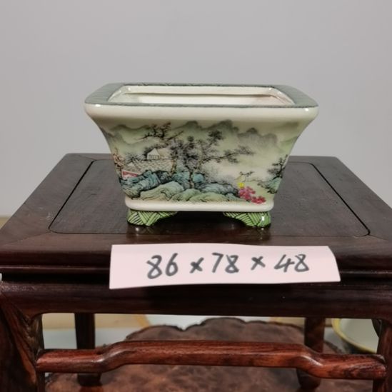 陶大德堂手工手绘釉盆