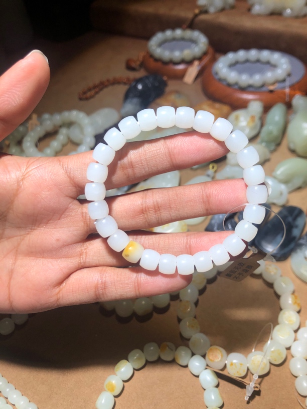 和田玉卡8直切手串