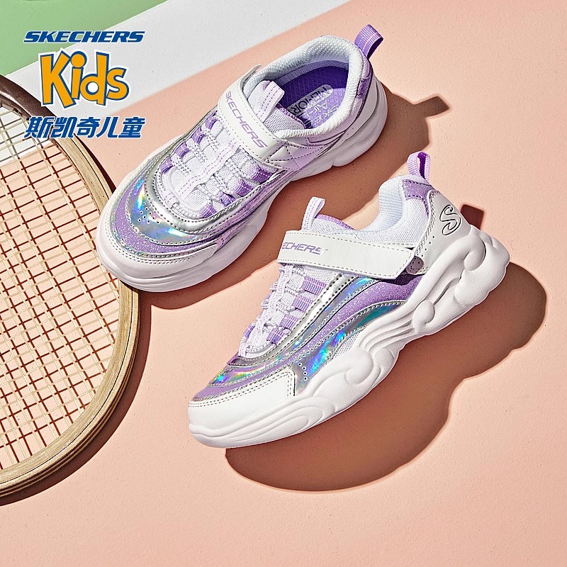 SKECHERS/斯凯奇女童复古潮流老爹运动鞋轻盈软底春302576 319010