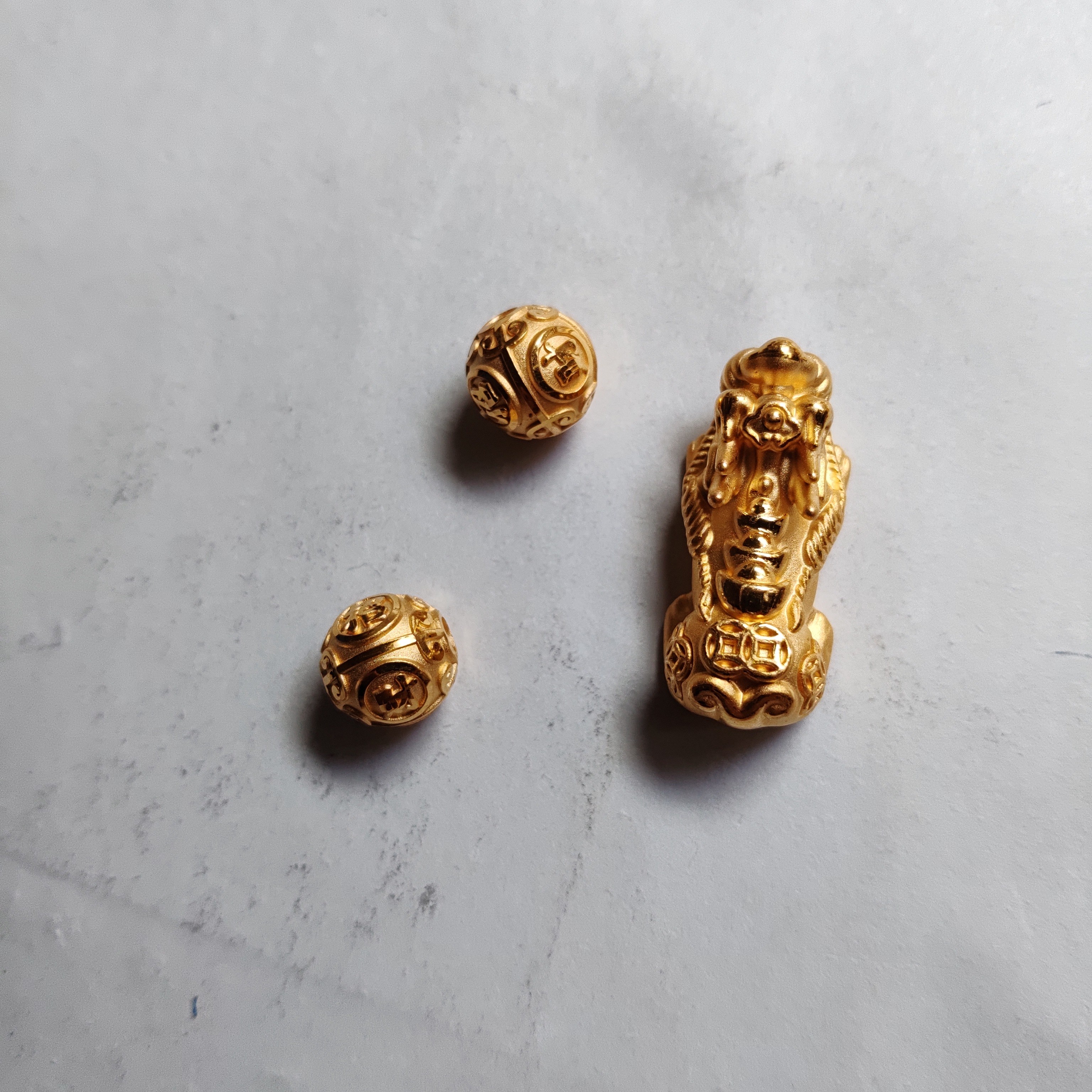 金元宝足金999貔貅珠子首饰