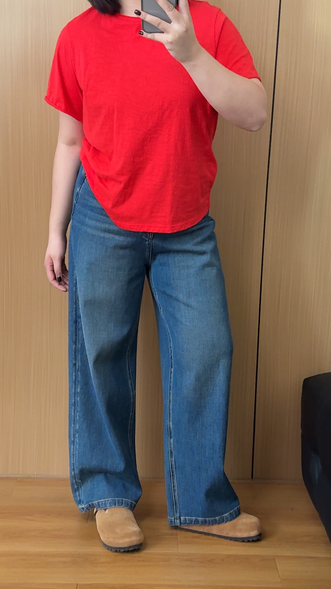 TAOJIA FAMILY【海盐牛仔】冬水洗加绒四面弹高腰直筒牛仔裤GY0011