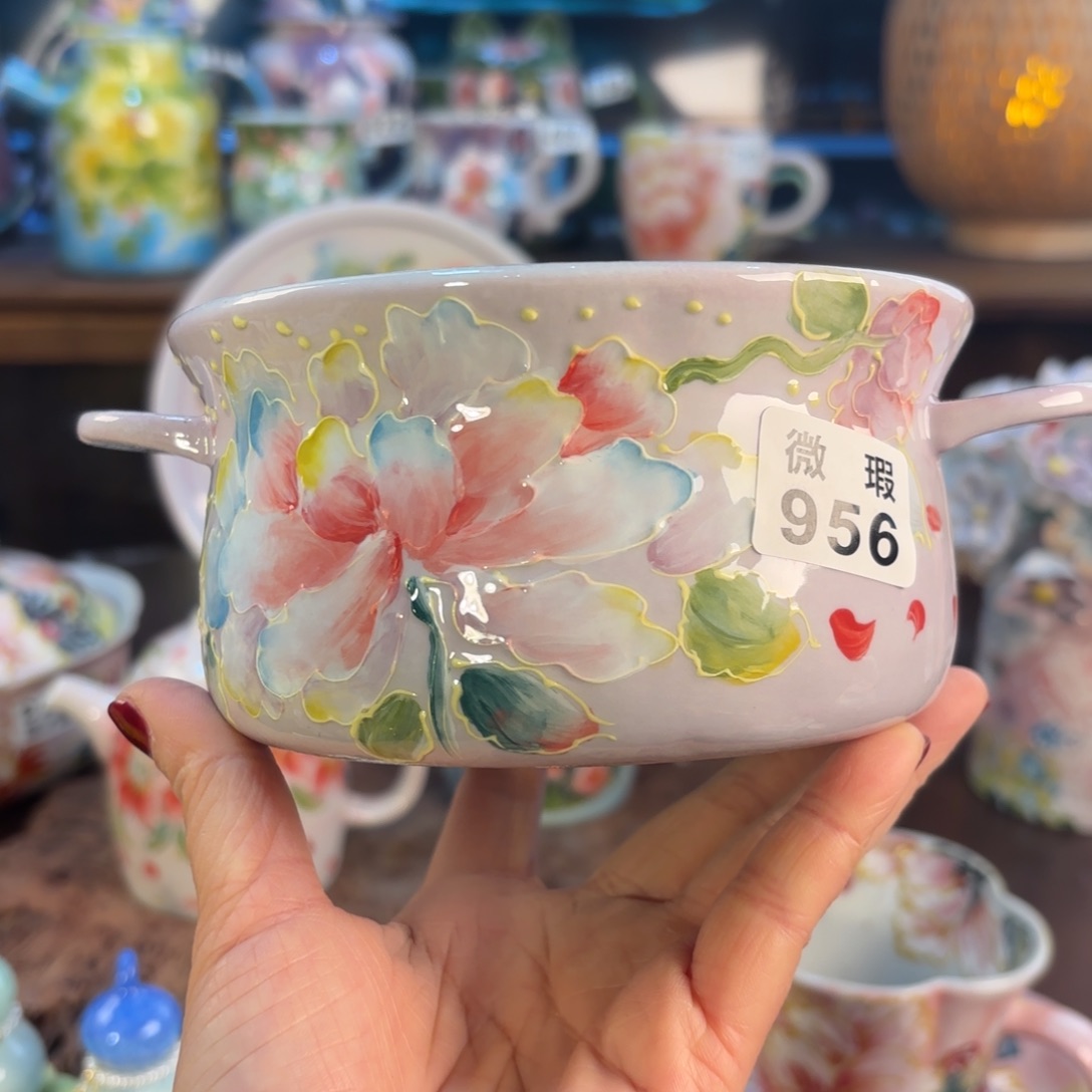 景德镇手绘高温釉下彩陶瓷茶具