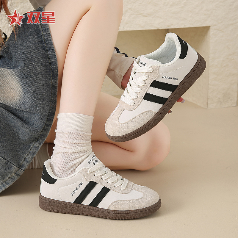 Shuangxing/双星2025年新款德训鞋舒适运动鞋学院风休闲鞋女鞋子