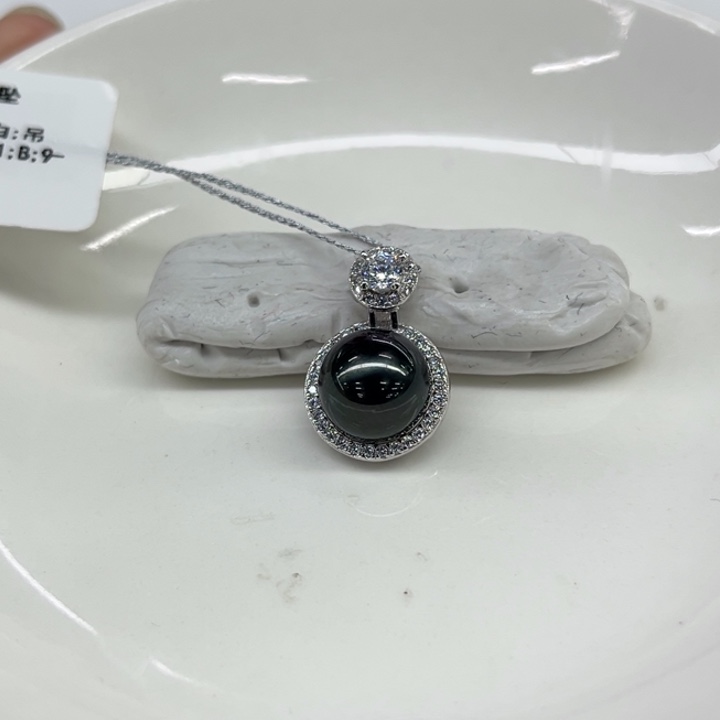 银S925镶嵌吊坠(不含链)海水珍珠