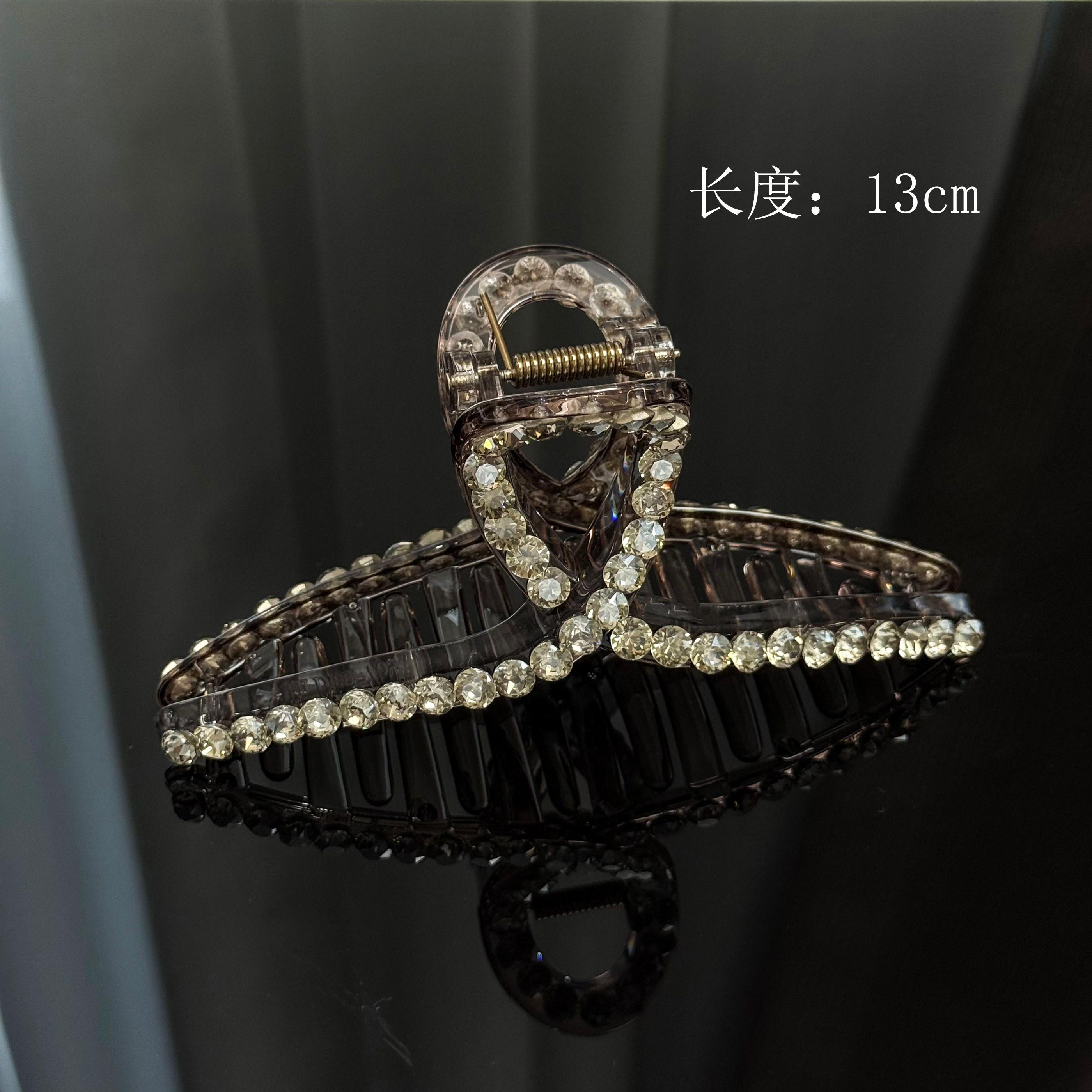 BAOSHATI/宝莎缇F-630满钻轻奢抓夹鲨鱼夹13CM